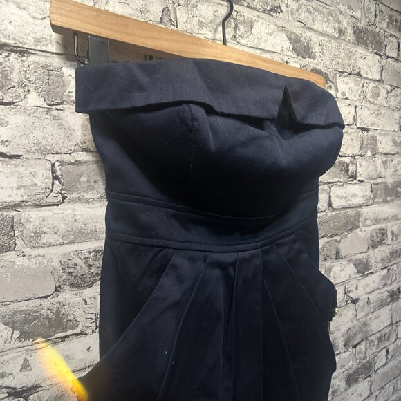 EUC City Triangles Navy Blue Mini Dress w/Tie Size 3 - Picture 4 of 14